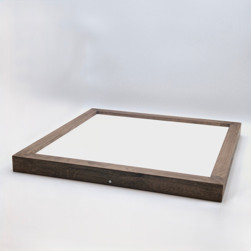 Brilagi - LED Badrumstaklampset WOODY FRAME LED/40W/230V 60x60 cm IP44 valnöt