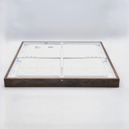 Brilagi - LED Badrumstaklampset WOODY FRAME LED/40W/230V 60x60 cm IP44 valnöt