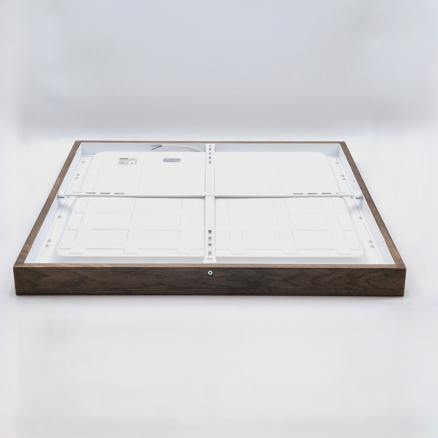 Brilagi - LED Badrumstaklampset WOODY FRAME LED/40W/230V 60x60 cm IP44 valnöt