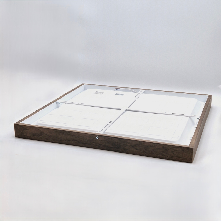 Brilagi - LED Badrumstaklampset WOODY FRAME LED/40W/230V 60x60 cm IP44 valnöt