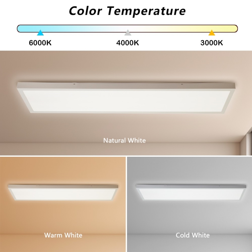 Brilagi - LED taklampa för badrum FRAME LED/50W/230V 30x120 cm 3000/4000/6000K IP44 vit