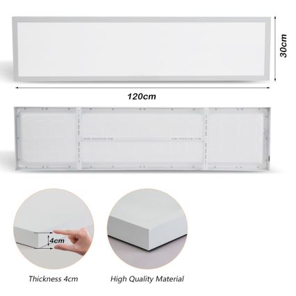 Brilagi - LED taklampa för badrum FRAME LED/50W/230V 30x120 cm 3000/4000/6000K IP44 vit