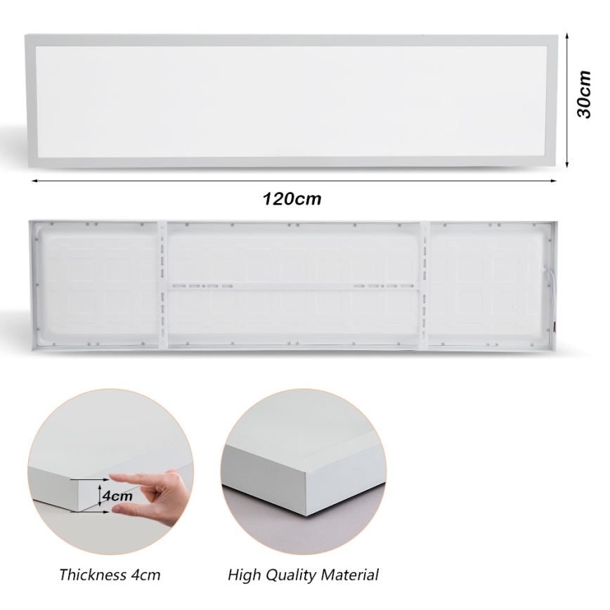 Brilagi - LED taklampa för badrum FRAME LED/50W/230V 30x120 cm 3000/4000/6000K IP44 vit