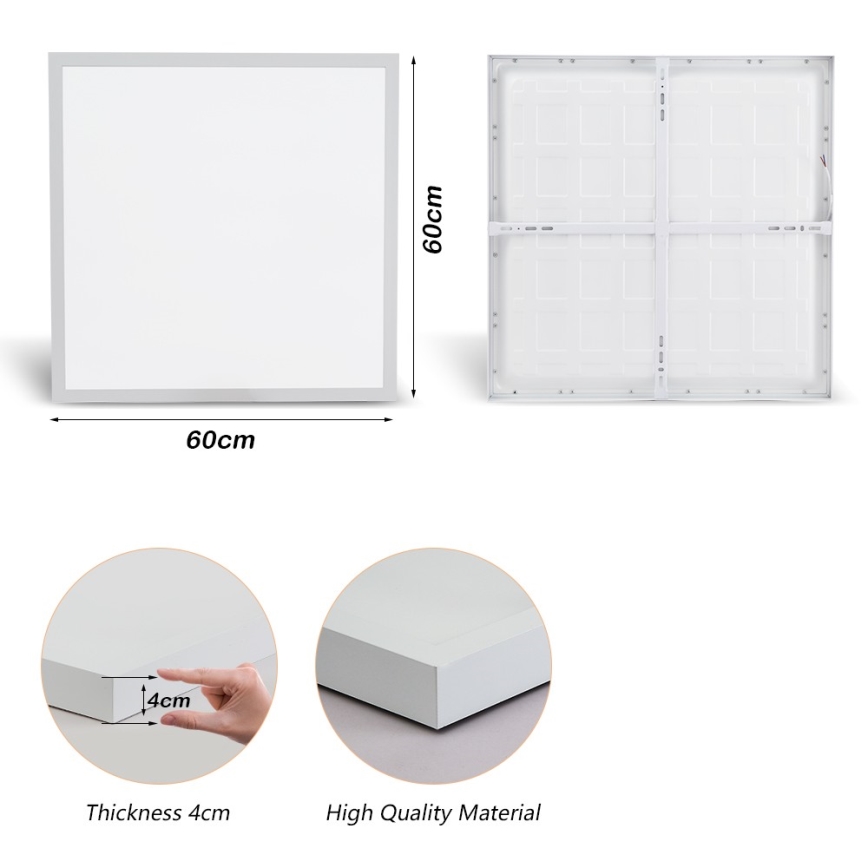 Brilagi - LED taklampa för badrum FRAME LED/50W/230V 60x60 cm 3000/4000/6000K IP44 vit