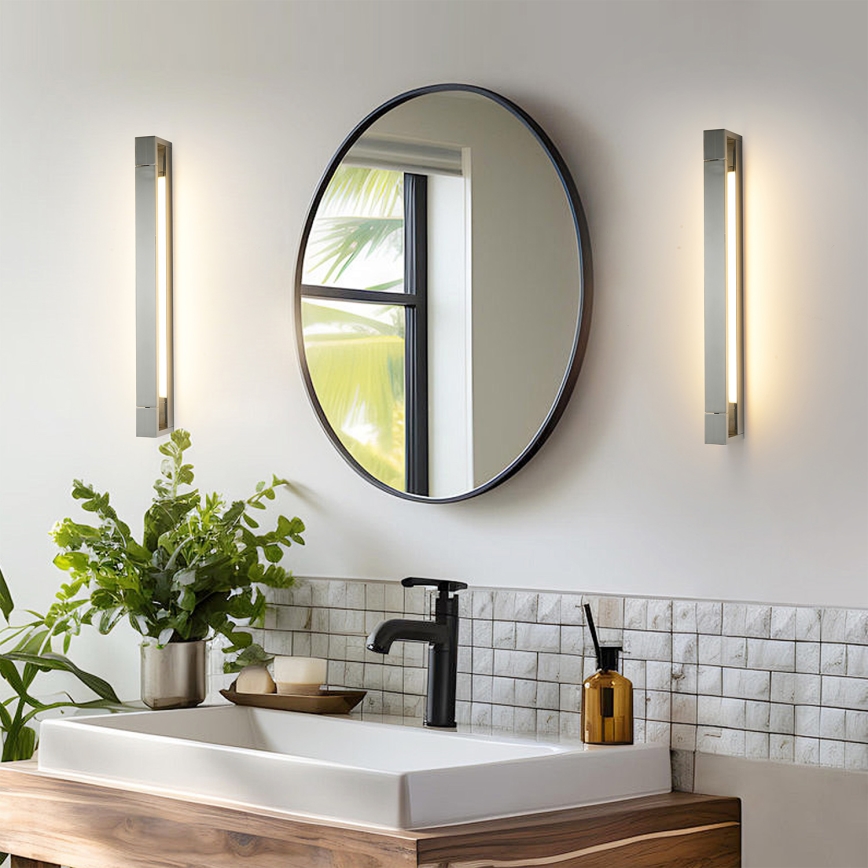 Brilagi - LED-spegelbelysning för badrum AQUA LINE LED/18W/230V 60 cm IP44 blank krom CRI 90