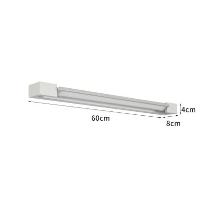 Brilagi - LED-belysning för badrumsspegel AQUA LINE LED/18W/230V 60 cm IP44 matt krom CRI 90