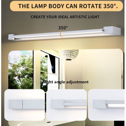 Brilagi - LED-spegelbelysning för badrum AQUA LINE LED/24W/230V 90 cm IP44 mattkrom CRI 90