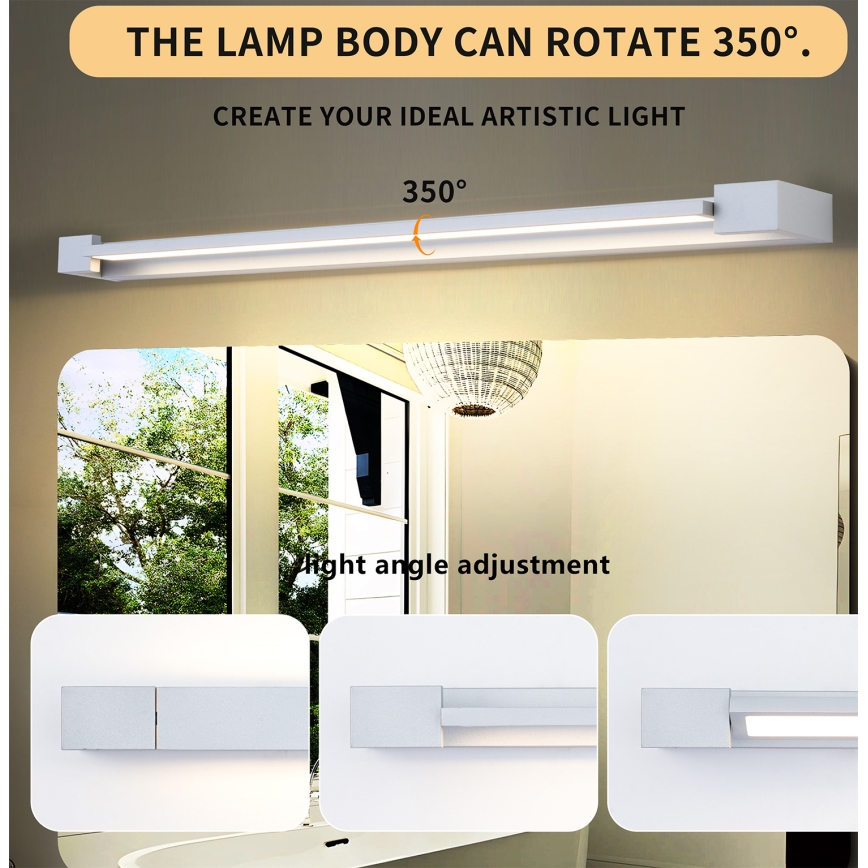 Brilagi - LED-spegelbelysning för badrum AQUA LINE LED/24W/230V 90 cm IP44 mattkrom CRI 90