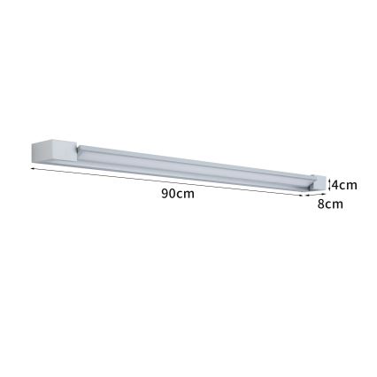 Brilagi - LED-spegelbelysning för badrum AQUA LINE LED/24W/230V 90 cm IP44 mattkrom CRI 90