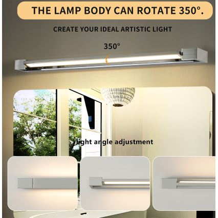 Brilagi - LED-belysning för badrumsspegel AQUA LINE LED/24W/230V 90 cm IP44, blank krom, CRI 90