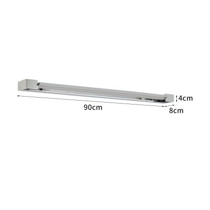 Brilagi - LED-belysning för badrumsspegel AQUA LINE LED/24W/230V 90 cm IP44, blank krom, CRI 90