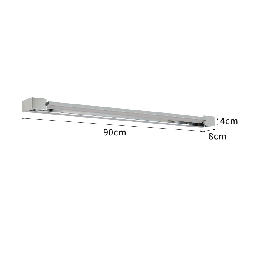 Brilagi - LED-belysning för badrumsspegel AQUA LINE LED/24W/230V 90 cm IP44, blank krom, CRI 90