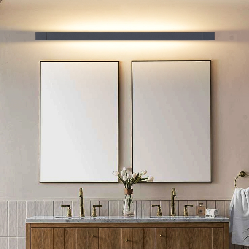 Brilagi - LED-belysning för badrumsspegel AQUA LINE LED/36W/230V 120 cm IP44 svart CRI 90