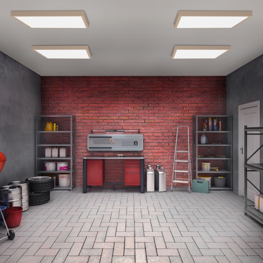 Brilagi - LED takarmatur för badrum FRAME LED/50W/230V 60x60 cm IP44 beige