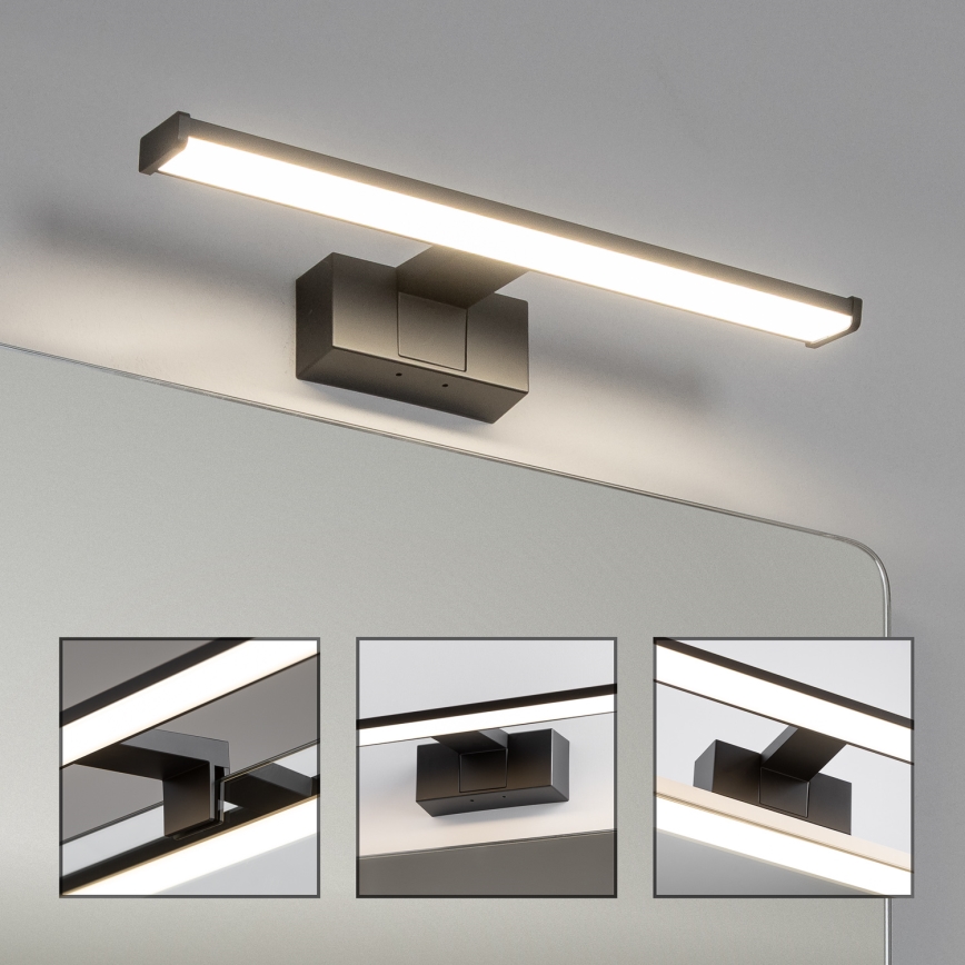 Brilagi - LED-belysning för badrumsspegel 3-i-1 VESTRA LED/8W/230V 40 cm IP44 svart
