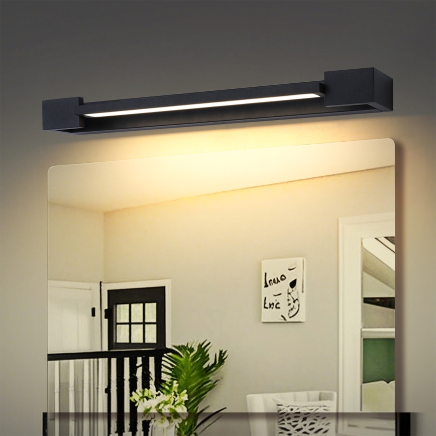 Brilagi - LED-belysning för badrumsspegel AQUA LINE LED/12W/230V 45 cm IP44 svart CRI 90