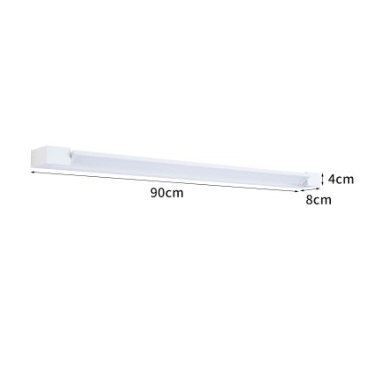 Brilagi - LED-belysning för badrumsspegel AQUA LINE LED/24W/230V 90 cm IP44 vit