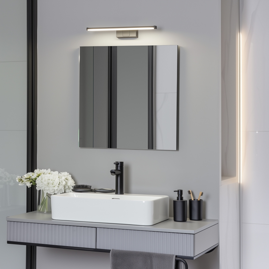 Brilagi - LED-belysning för badrumsspegel 3-i-1 VESTRA LED/8W/230V 40 cm IP44 svart