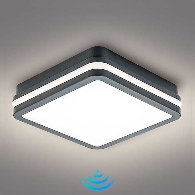 Brilagi - LED belysning med sensor för utomhusbruk BENE LED/18W/230V 22x22 cm antracit IP54