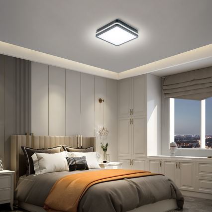 Brilagi - LED Utomhusbelysning med rörelsessensor BENE LED/24W/230V 26x26 cm antracit IP54
