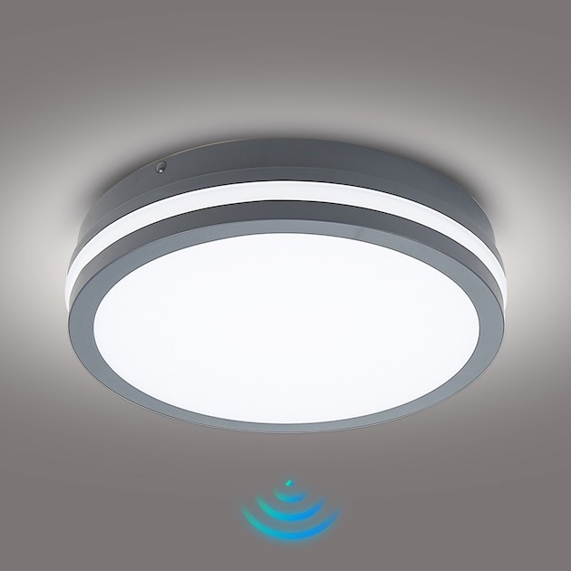 Brilagi - LED belysning med sensor för utomhusbruk BENE LED/24W/230V diameter 26 cm antracit IP54