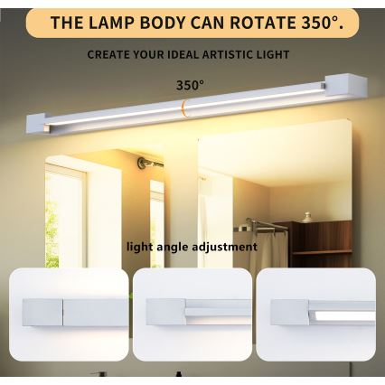 Brilagi - LED-spegelbelysning för badrum AQUA LINE LED/36W/230V 120 cm IP44 matt krom CRI 90