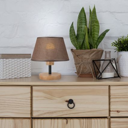 Brilagi - LED Bordslampa ANTHONY 1xE14/40W/230V ek/brun