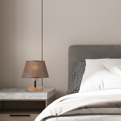 Brilagi - LED Bordslampa ANTHONY 1xE14/40W/230V ek/brun