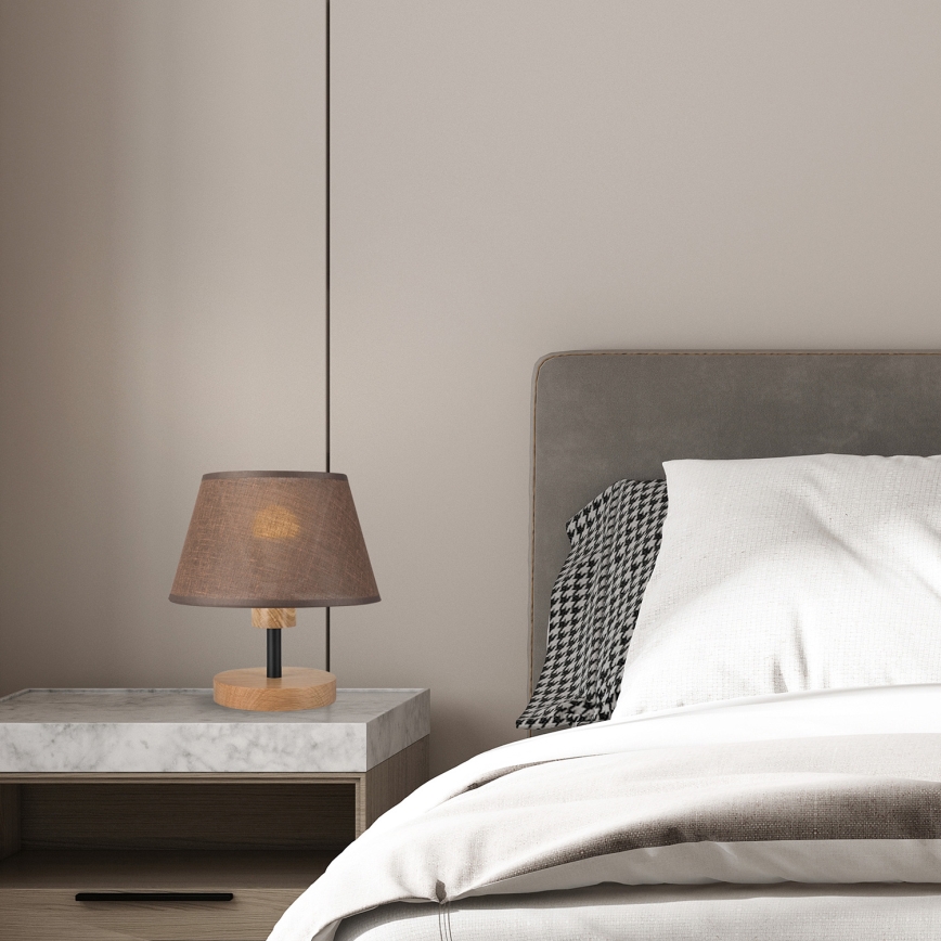 Brilagi - LED Bordslampa ANTHONY 1xE14/40W/230V ek/brun