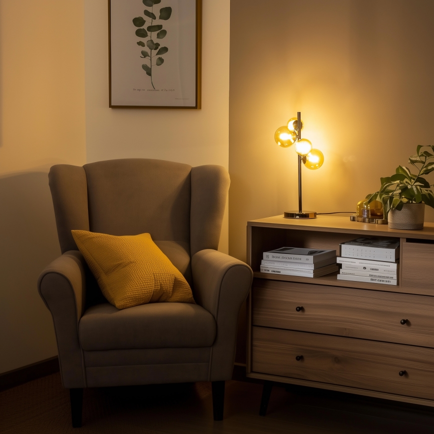 Brilagi - LED bordslampa MILLA 4xG9/3W/230V skinande krom/guld