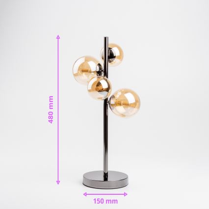 Brilagi - LED bordslampa MILLA 4xG9/3W/230V skinande krom/guld