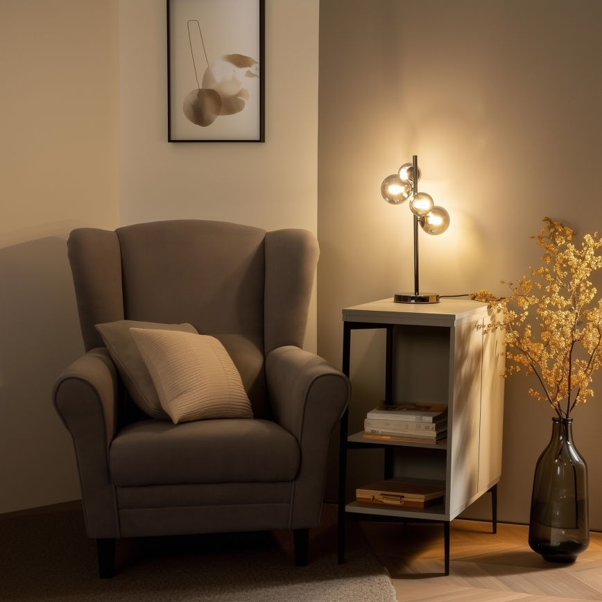 Brilagi - LED bordslampa MILLA 4xG9/3W/230V skinande krom/rökig