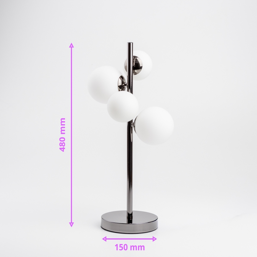 Brilagi - LED bordslampa MILLA 4xG9/3W/230V skinande krom/vit
