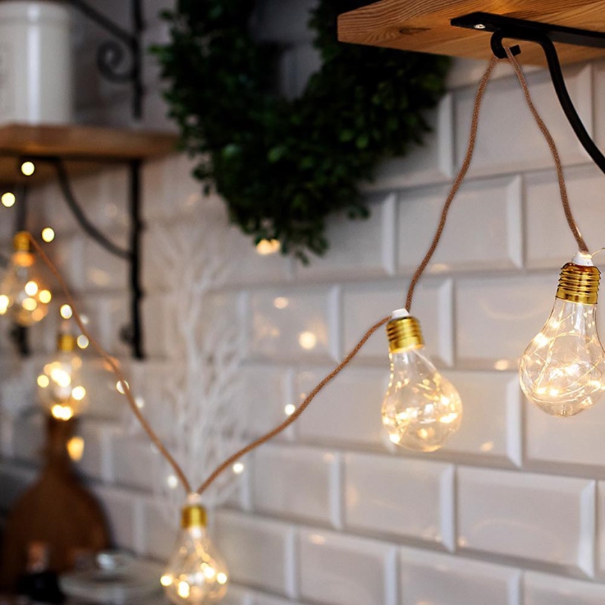 Brilagi - LED dekorativ kedja 10xLED/3xAA 1,8m varm vit