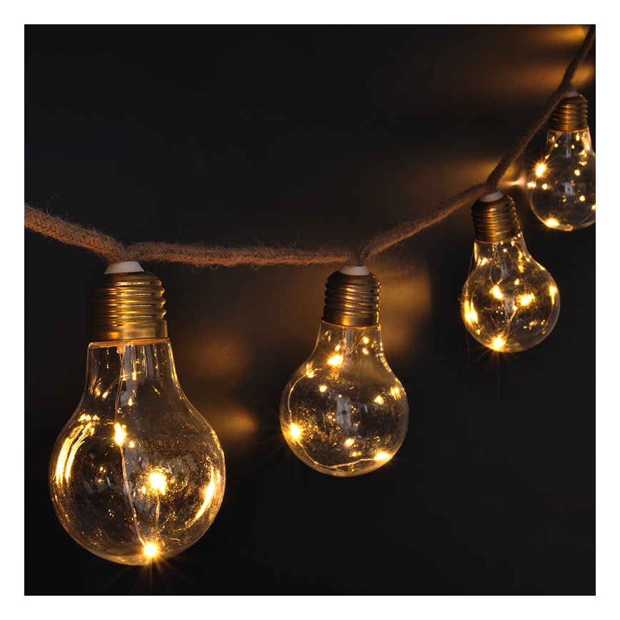 Brilagi - LED dekorativ kedja 10xLED/3xAA 1,8m varm vit
