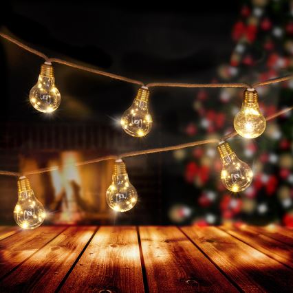 Brilagi - LED dekorativ kedja 10xLED/3xAA 1,8m varm vit