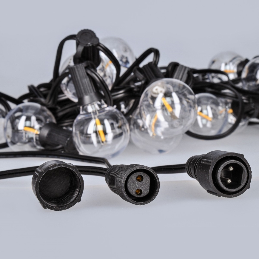 Brilagi - LED dekorativ utomhusslinga KRANS 25xE12 20m IP44 kall vit