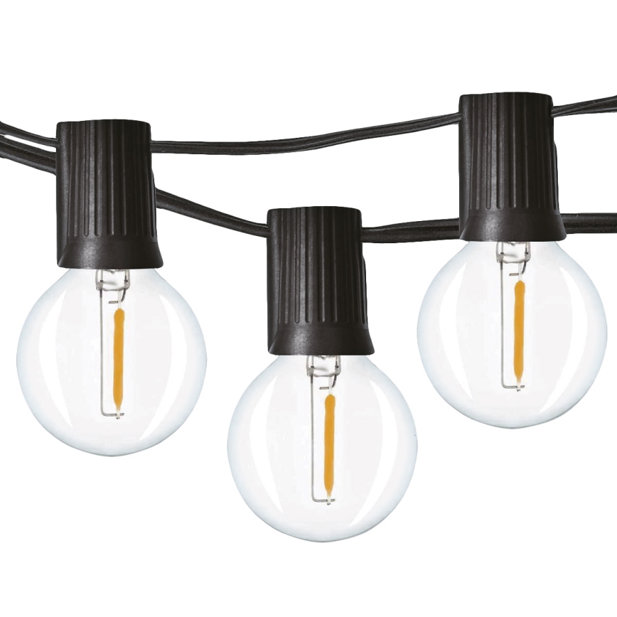 Brilagi - LED dekorativ utomhusslinga KRANS 25xE12 20m IP44 kall vit