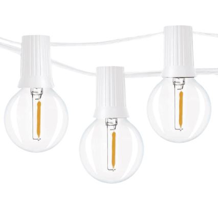 Brilagi - LED dekorativ utomhusslinga KRANS 25xE12 20m vit IP44 varm vit