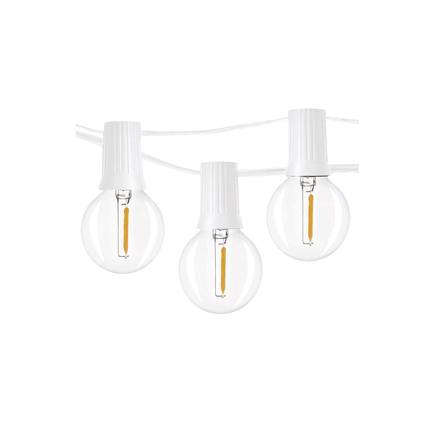 Brilagi - LED dekorativ utomhusslinga KRANS 25xE12 20m vit IP44 varm vit
