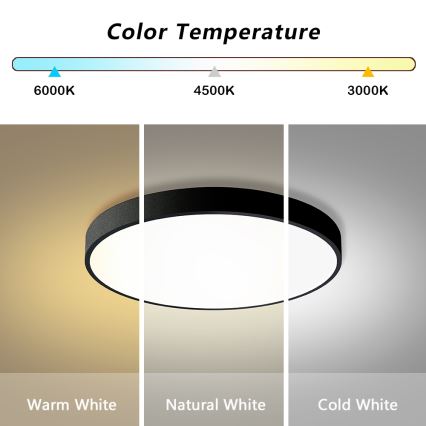 Brilagi - Dimbart LED-taklampa POOL LED/60W/230V 3000-6000K Ø 60 cm svart + fjärrkontroll
