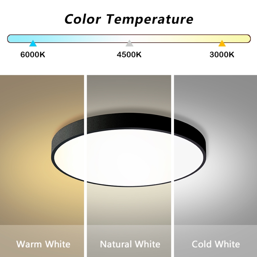 Brilagi - Dimbart LED-taklampa POOL LED/60W/230V 3000-6000K Ø 60 cm svart + fjärrkontroll