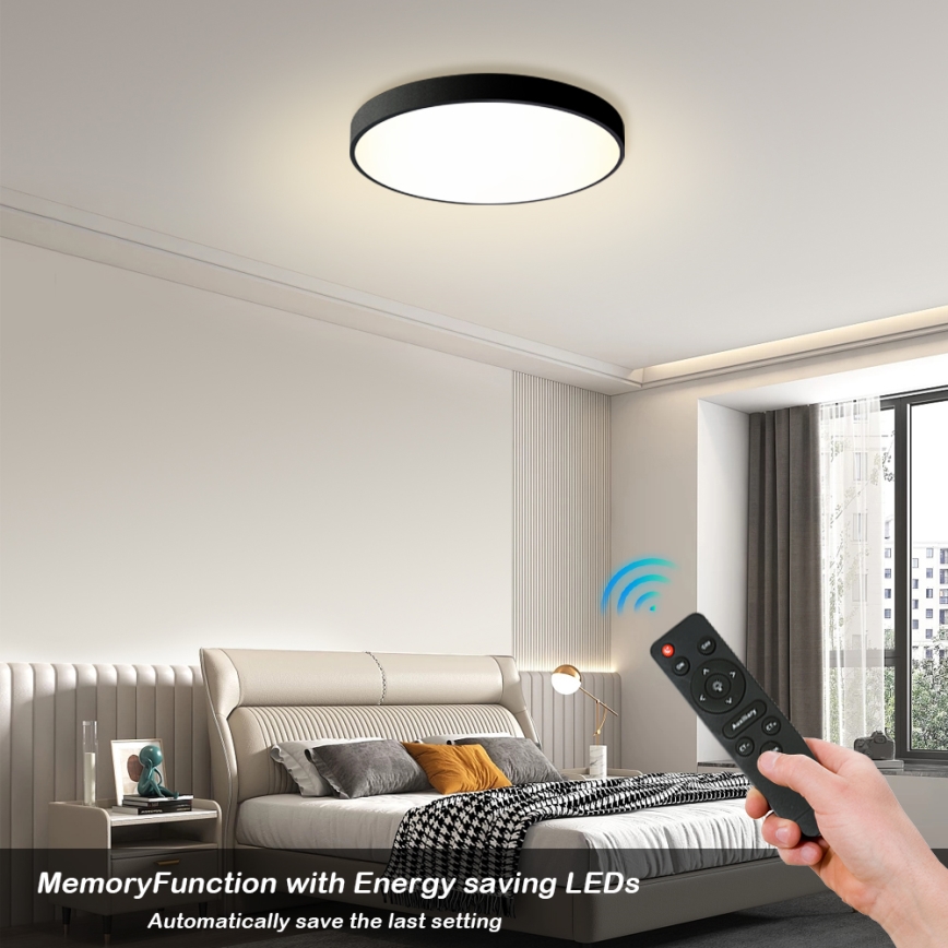 Brilagi - Dimbart LED-taklampa POOL LED/60W/230V 3000-6000K Ø 60 cm svart + fjärrkontroll