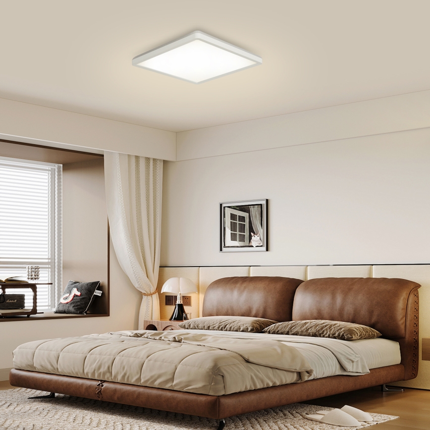 Brilagi - LED dimbar taklampa ULTRA SLIM LED/18W/230V 2700-6500K 30x30 cm vit + fjärrkontroll