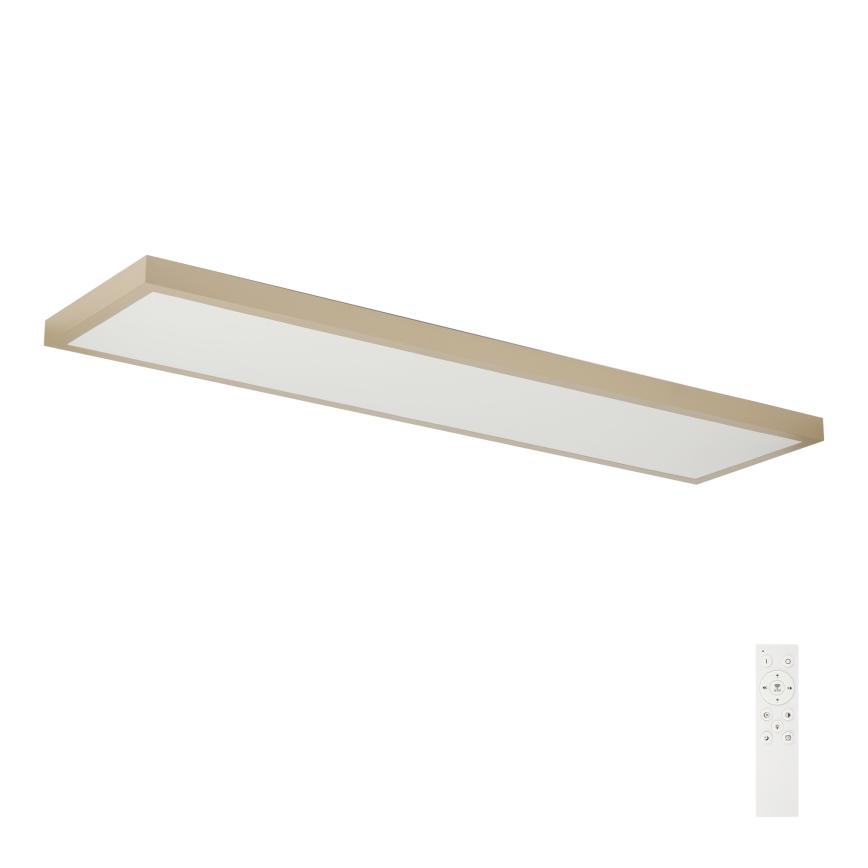 Brilagi - LED Dimmbar badrumstaklampa FRAME SMART LED/50W/230V 120x30 cm 3000-6000K IP44 beige + fjärrkontroll