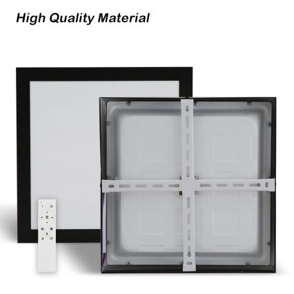 Brilagi - LED ljusreglerad taklampa till badrum FRAME SMART LED/24W/230V 30x30 cm 3000-6000K IP44 svart + fjärrkontroll