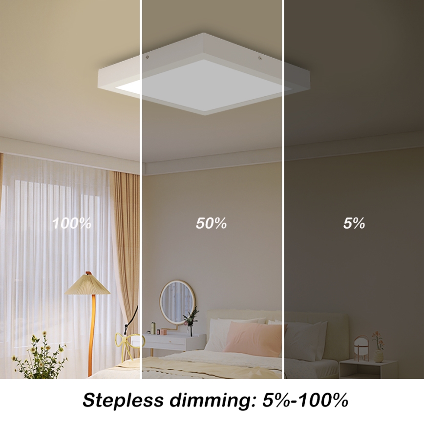 Brilagi - LED ljusreglerad taklampa till badrum FRAME SMART LED/24W/230V 30x30 cm 3000-6000K IP44 vit + fjärrkontroll