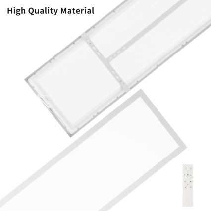 Brilagi - LED ljusreglerad taklampa till badrum FRAME SMART LED/50W/230V 120x30 cm 3000-6000K IP44 silver + fjärrkontroll