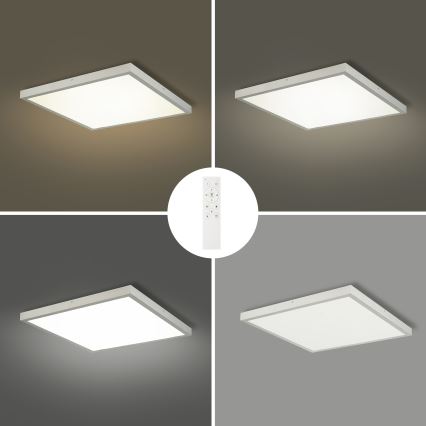 Brilagi - LED-dimbar taklampa för badrum FRAME SMART LED/50W/230V 60x60 cm 3000-6000K IP44 silverfärgad + fjärrkontroll