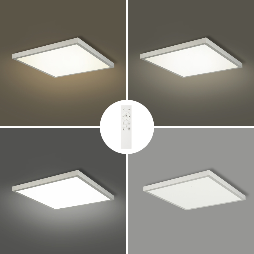 Brilagi - LED-dimbar taklampa för badrum FRAME SMART LED/50W/230V 60x60 cm 3000-6000K IP44 silverfärgad + fjärrkontroll